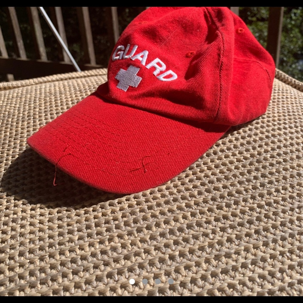Cute red life guard hat